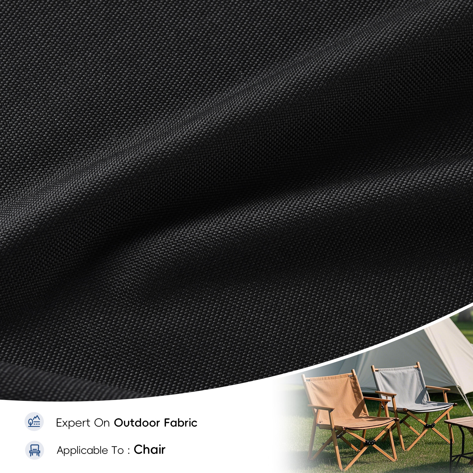 400D PVC Polyester Oxford Chair Fabric Black